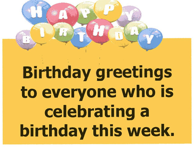 Birthdays.