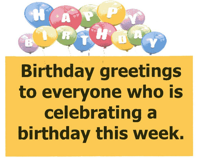 Birthdays.