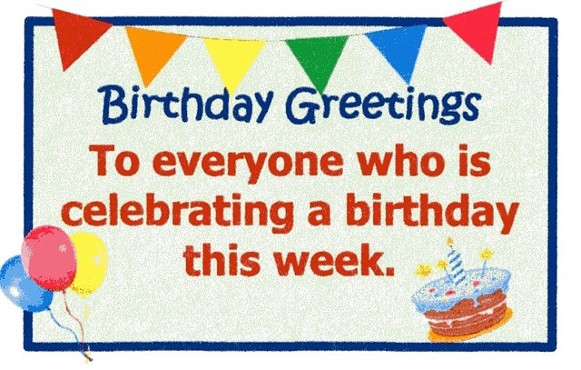 Birthdays.